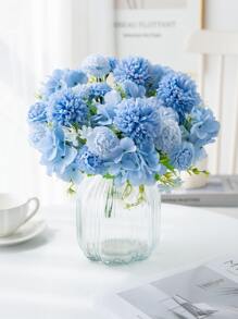 1/3 件人造花、菊花、绣球花束、康乃馨、杂花、家居装饰、餐厅、卧室、插花、婚礼、新娘手捧花、腕花、胸花、DIY 花环材料、生日派对装饰材料、情人节礼物和新年礼物、情人节、毕业礼物、秋季装饰、秋季 - 藍色 - 查看 3