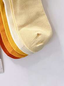 6pairs Women's Random Color Simplistic Solid Low Cut Socks For Casual Wear