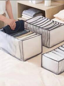 T60 Com 9 Colméias Organizadoras Para Roupas Recém Nascido - Cinza - Visão 3