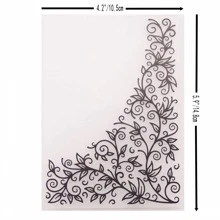 1個半框架葉子浮雕塑膠模板,透明,14.8厘米*10.5厘米 - 無色 - 查看 2