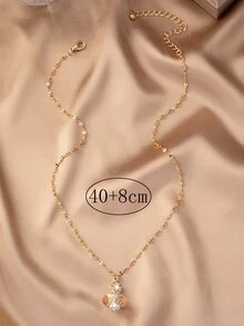 1 chiếc vòng cổ mặt dây chuyền hình sao Thổ 3D thời trang cá nhân hóa với chi tiết đính đá Rhinestone dành cho nữ, thích hợp để đi du lịch, dự tiệc và đeo hàng ngày - Nhiều màu - Xem 5