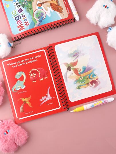 1入組卡通書和1入組刷