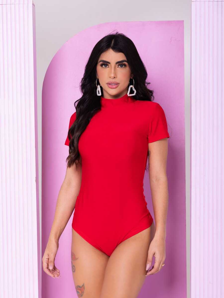 Women Bodysuits - Red - View 1