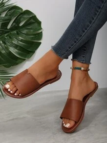 Của phụ nữ Thoải mái Dép đi trong nhà , Chóp giầy tròn Mở ngón chân Chống trượt Dép đi trong nhà , Ngoài trời Dép đi biển - màu nâu - Xem 4