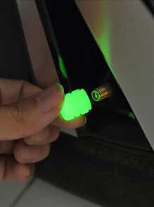 Bicycle Tire Night Glow Valve Cap - Green - View 7