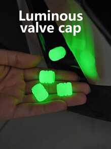 Bicycle Tire Night Glow Valve Cap - Green - View 1