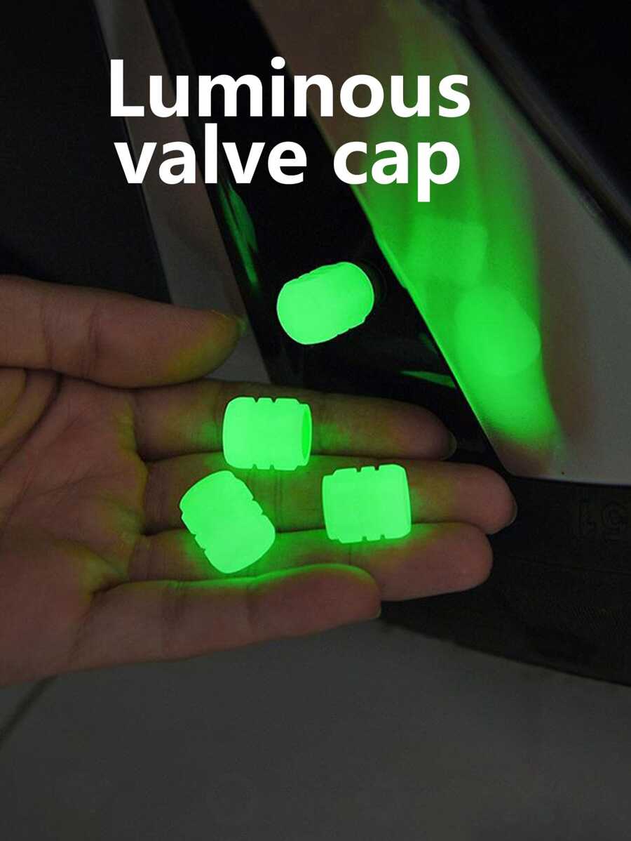 Bicycle Tire Night Glow Valve Cap - Green - View 1