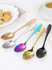 Bộ dao kéo kiểu Tây hình khối thép không gỉ sáng tạo 4 chiếc/16 chiếc/24 chiếc cho bít tết, dao, nĩa, thìa và đồ dùng nhà bếp, nhà bếp, quà tặng Giáng sinh, đồ dùng học tập - Nhiều màu - Xem 5