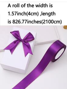 5 rollos de cinta de satén, materiales para hacer flores de rosa DIY, cinta decorativa para pasteles, envoltorios de regalo, bodas, fiestas, Día de San Valentín, graduación, Día de la Madre, cumpleaños, suministros para bodas, regalos para damas de honor, recuerdos de fiesta, regreso a clases, Día del Trabajo, Día de la Independencia, rosas hechas a mano, Día de San Valentín, Año Nuevo - Lila Púrpura - Ver 5