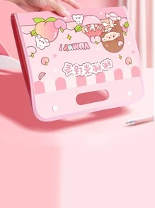 A4 Portable File Folder, Exam Papers Organizer With Multiple Accordion Layers, Horizontal Design Storage Bag For Students In Junior And Senior High School, Classification And Storage Of Documents And Insert Pockets - Purple - View 10