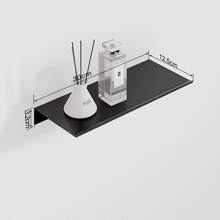 1个防锈铝合金浴室置物架，适用于卫生间和洗手间，黑色，浴室收纳，浴室配件，浴室工具，浴室用品 - 黑色 - 查看 8