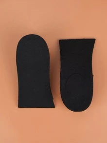 1pair 3cm Height Increase Shoe Insole, Black High Top Shoe Heel Lift Insert - Black - View 7