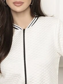 Women Jackets - 白色 - 查看 2