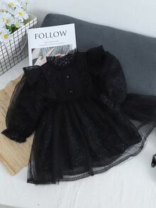 Vestidos de otoño-invierno para niña - Negro - Ver 10