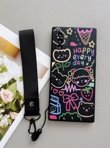 Móc khóa điện thoại 1 chiếc, ốp lưng chống rơi hình mèo kèm dây đeo có thể tháo rời, phiên bản quốc tế, không phải phiên bản nội địa. - Nhiều màu - Xem 2