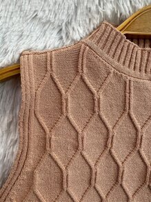 Women Knit Tops - 銅色 - 查看 2