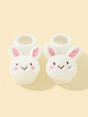 1 par de calcetines infantiles lindos con diseño de oreja de dibujos animados en 3D