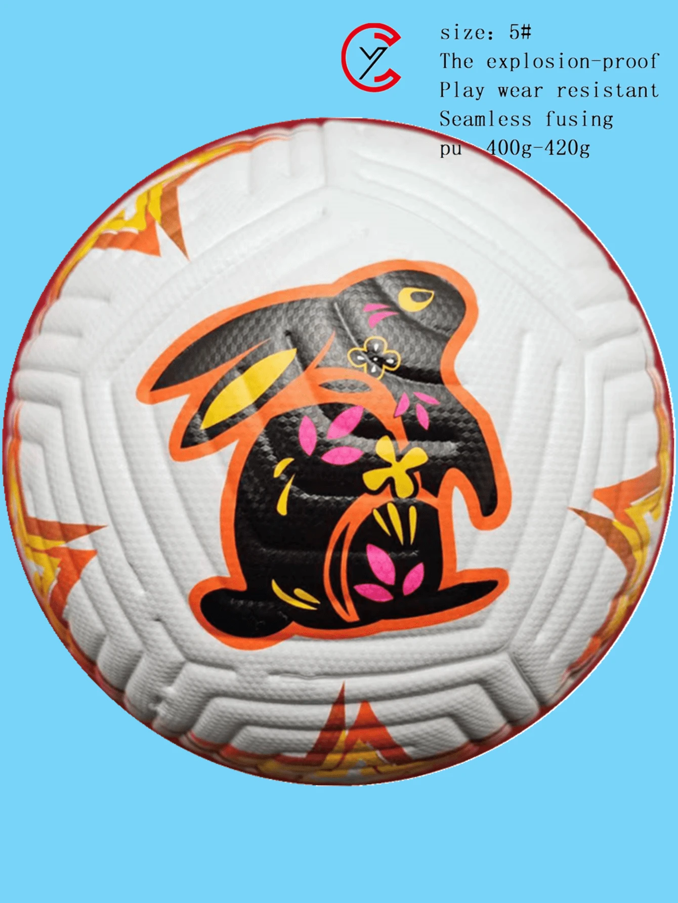 Random Color/style Rabbit Year Animal Design Size 5 Football For ...