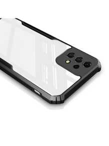 1pc Fashionable & Stylish Lensed Full Coverage Shockproof Acrylic Phone Case, Compatible With IPhone* Compatible With Samsung* Compatible With Huawei* Compatible With OPPO* Compatible With Xiaomi. A Great Gift For Couples And Sisters. - Blue - View 7