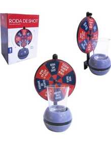Brinquedo Jogo Roda de Shot Roleta Drink Dose Bebida - Multicolorido - Visão 1