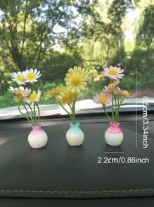 3入組雛菊花瓶車內裝飾品 - 彩色 - 查看 5
