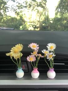 3入組雛菊花瓶車內裝飾品 - 彩色 - 查看 3