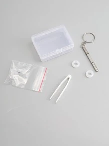 眼鏡修理工具套裝,配有鼻墊、螺絲、鼻墊塞和眼鏡、太陽眼鏡專用小螺絲刀 - 無色 - 查看 4