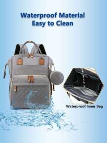 1pc Baby Diaper Bag Backpack With Changing Station, Multifunction Portable Waterproof Large Capacity Travel Baby Changing Bags, Baby Stuff Organizer , Baby Registry Search, Baby Diaper Bags For Boys & Girls, Baby Shower Gifts, Newborn Baby Essential Gifts