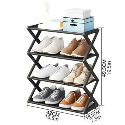 Sapateira de 4 camadas, pode conter 8 pares de sapatos caixa de Armazenamento Multifuncional