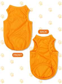 LUCKIE LABO 3pcs Polyester Solid Color Vest Set (red/yellow/green), Anti-flea, Reducing Hair Shedding, Insulating, Breathable, Suitable For Indoor And Outdoor For Cats And Dogs - Multicolor - View 4