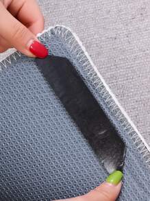 LINKOOL 16/8 Piezas Almohadilla Antideslizante Para Alfombras, Pegatinas Fijas Reutilizables, Lavables Contra Rizos, Cinta De Almohadilla Para Esquinas De Alfombras - Negro - Ver 3