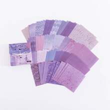 MOCARD 1盒/100入不同圖案材質紙 - 紫色 - 查看 2