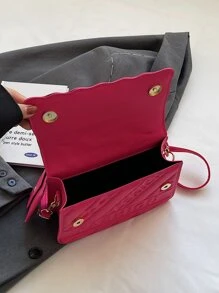 Women's Fashionable Casual Waterproof Shoulder Bag/ Crossbody Bag/ Handbag - Hot Pink - View 10