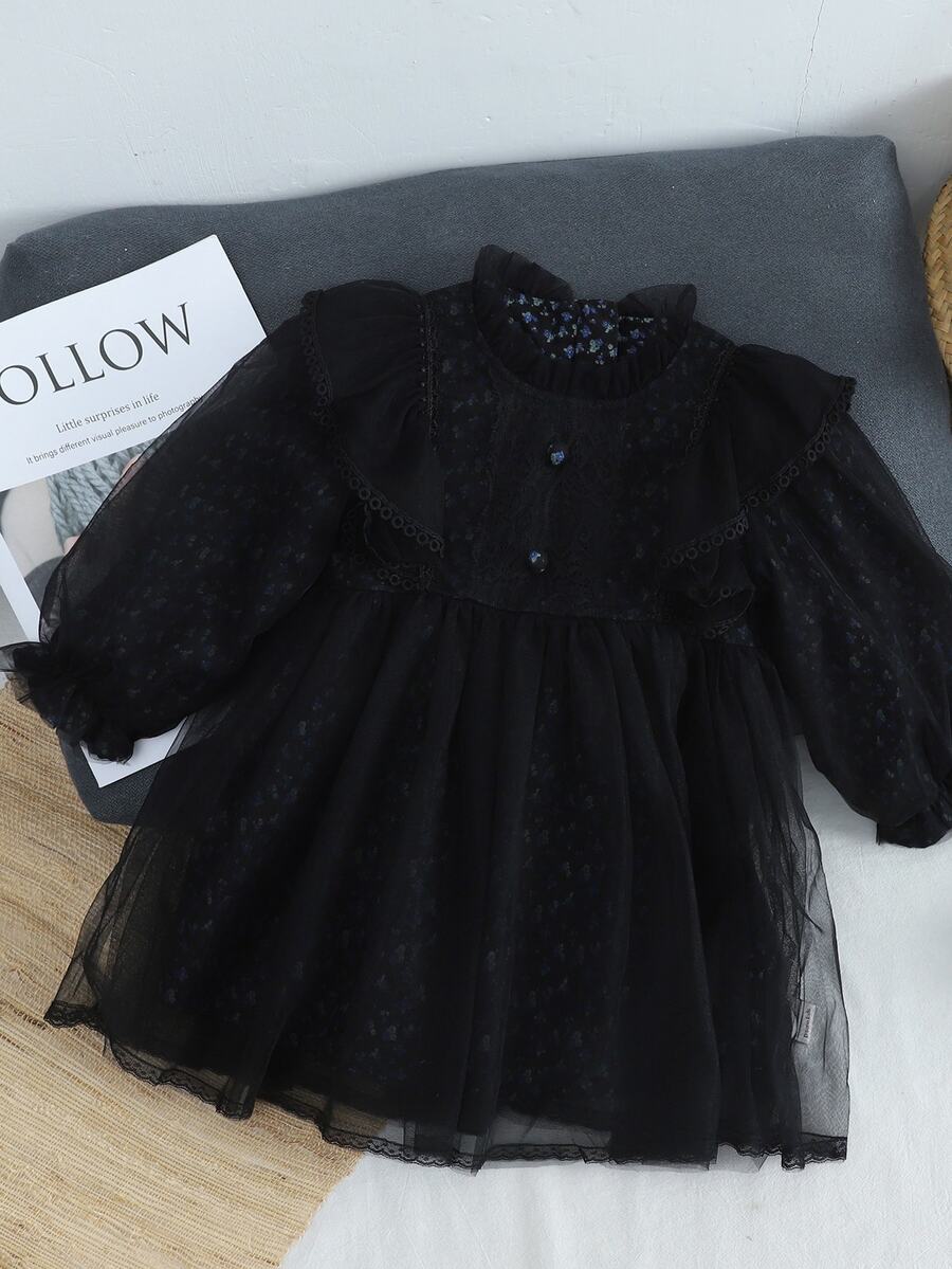 Vestidos de otoño-invierno para niña - Negro - Ver 1