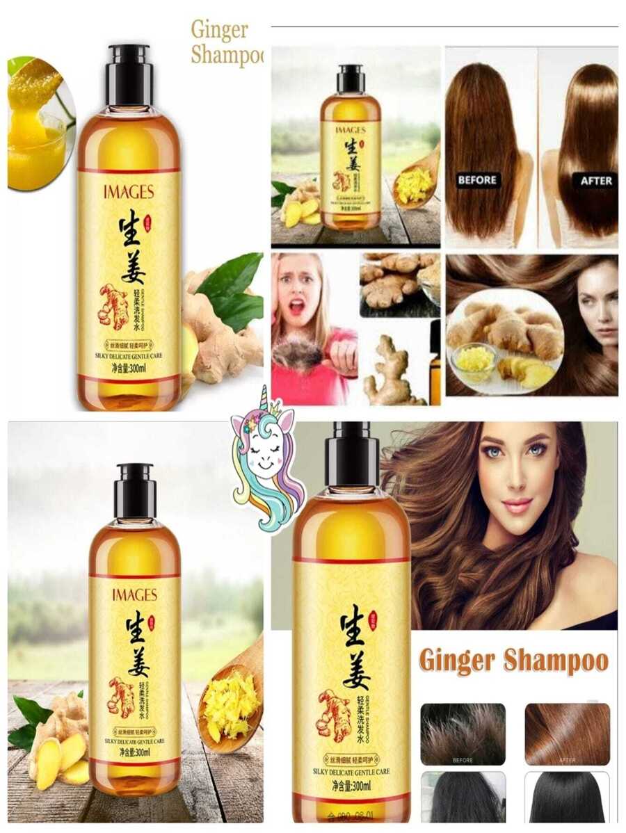 12 Ginger Shampoo Restores Repair Anti Hair Loss Growth - 黃色 - 查看 1