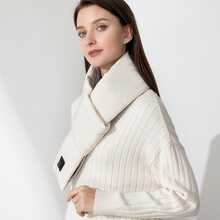1pc Usb Powered Heated Neck Warmer Without The Mobile Power, Suitable For Winter, Christmas, Gifts - White - View 1
