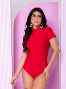 Women Bodysuits - Red - View 3