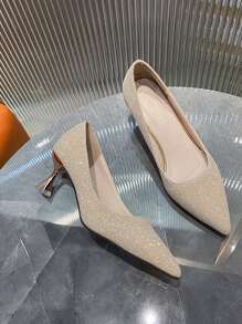 Scarpe Da Festa Di Nozze Luccicanti Con Tacco A Spillo Per Donne