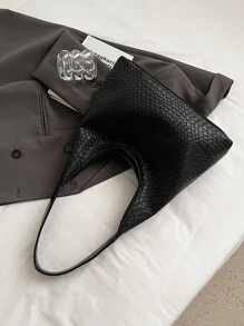 low tea 1 pezzo Borsa a tracolla da donna in PU di colore solido con chiusura magnetica, stile hobo, borsa a mano in pelle vegana per viaggio, shopping, appuntamenti, regalo, lavoro, affari, pendolarismo