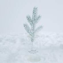 12pcs Red Berries Flocked Christmas Tree Branches Set, Pe Artificial Christmas Tree Decoration For Winter Holiday Home Vase Arrangement, Gift Box Package - 12 Pcs - View 5
