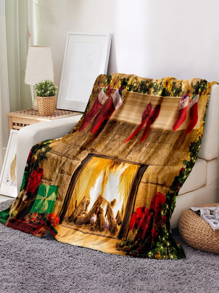 Exvervent Coperta In Flanella Morbida 127x177cm - Leggera, Calda E Con Motivo Zig Zag Per Divano E Letto