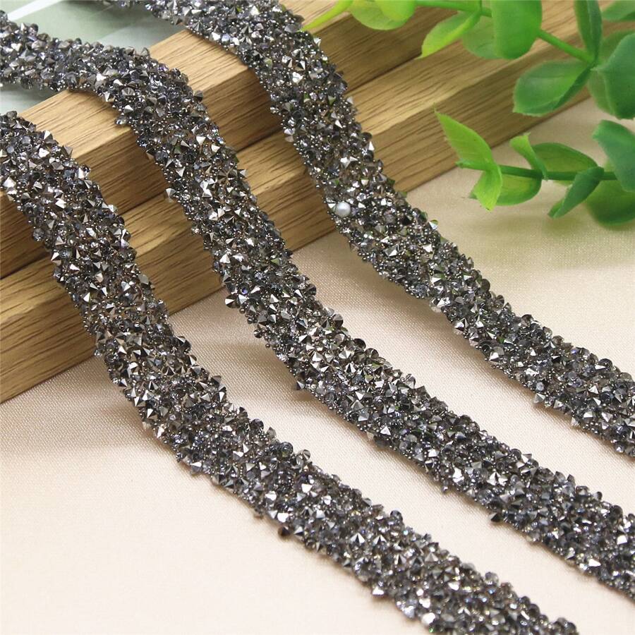 1pc Self-adhesive Resin Rhinestone Trim For Clothing Diy