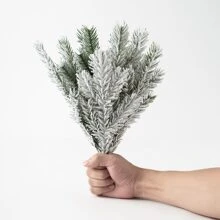 12pcs Red Berries Flocked Christmas Tree Branches Set, Pe Artificial Christmas Tree Decoration For Winter Holiday Home Vase Arrangement, Gift Box Package - 12 Pcs - View 4