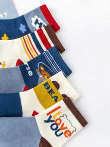 5 Paia Di Calzini Metà Polpaccio Per Bambine E Bambini Piccoli, Calzini Antiscivolo Per Pavimenti, Primavera Ed Estate