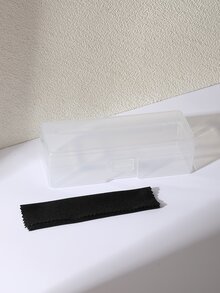1 件女士圆形镜框小号金属框架眼镜可爱学院风透明镜片眼镜时尚配饰 - 彩色 - 查看 5