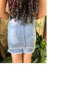 Tween Girls Denim Skirts - Màu xanh lam - Xem 2
