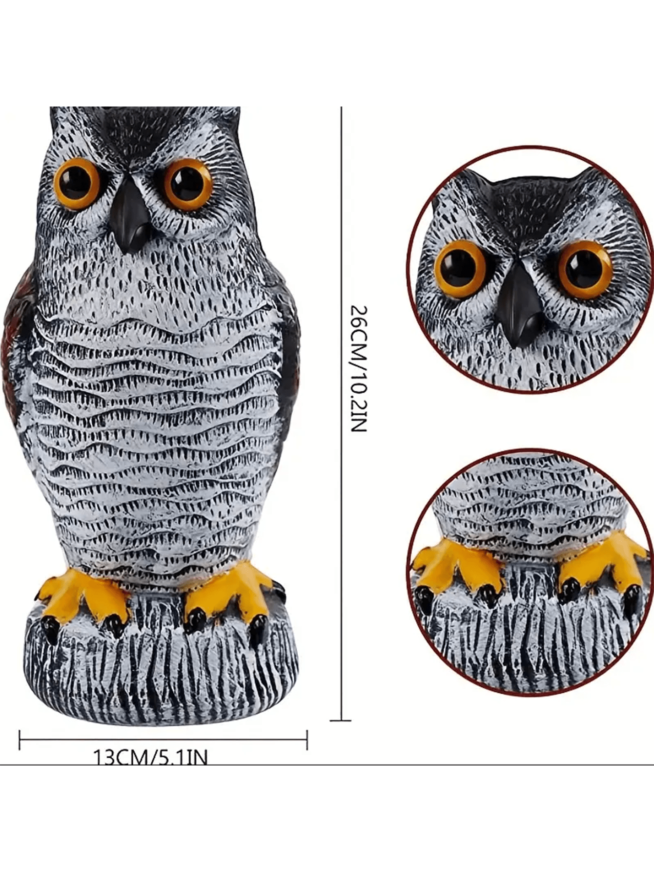 Owl Bait Scarecrow To Deter Birds, Decoy For Outdoor Garden, Balcony, Porch SHEIN USA