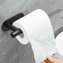 1入組銀色衛生紙架,不鏽鋼現代圓形紙巾架,壁掛式衛生紙收納架,紙巾發放器,廚房洗手間衛生紙架,廚房和浴室收納用品 - 黑色 - 查看 7