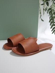 Của phụ nữ Thoải mái Dép đi trong nhà , Chóp giầy tròn Mở ngón chân Chống trượt Dép đi trong nhà , Ngoài trời Dép đi biển - màu nâu - Xem 7
