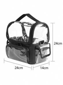 Bolso Cosmetiquero Bolso de Maquillaje PVC Transparente Impermeable de Gran Capacidad - Negro - Ver 6
